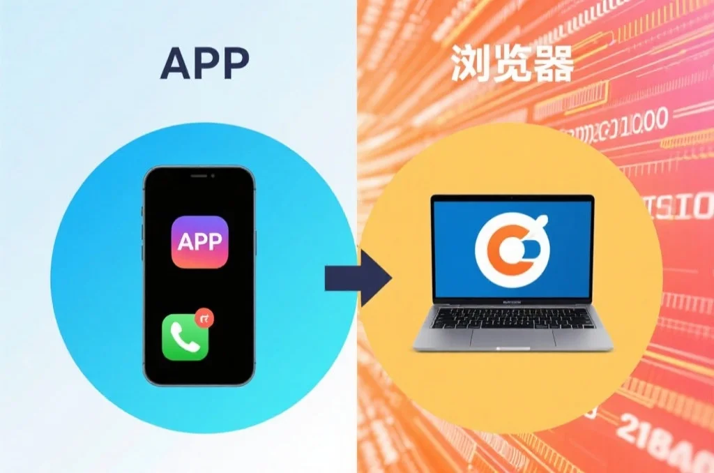 APP与网页版功能对比图
