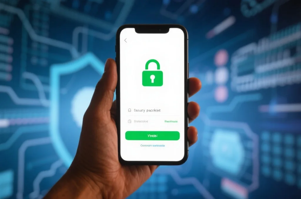 手机上显示安全的密码重置界面和成功提示